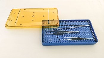CP471S-P/C Sterlization Tray W/Mat Size: 7.5"X 4.0"X 0.75"