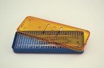 CP778-P/C Sterlization Tray W/Mat Size: 7.5"X 2.5"X 0.75"